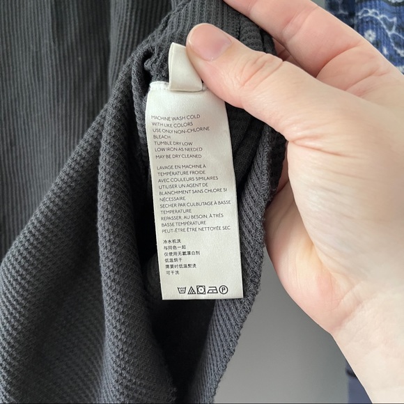 We the Free Patchwork Sleeve Thermal Long Sleeve Free People Bandana Print Sz M - Picture 8 of 8